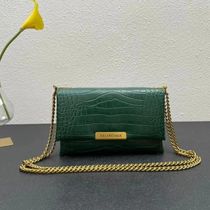 Balenciaga Mini Flap Croc Bag - Image 4