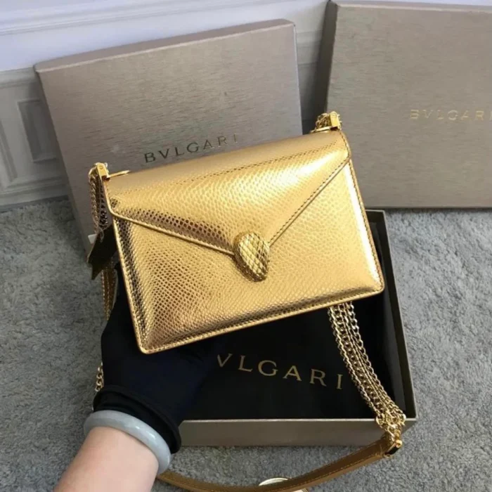 BVlgari Serpenti Forever Shoulder Metallic Bag - Image 3