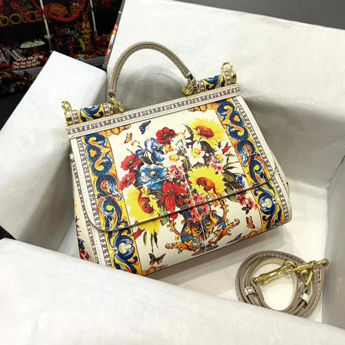 ⁦Dolce & Gabbana Sicily Floral-printed Shoulder Bag⁩ - الصورة ⁦3⁩