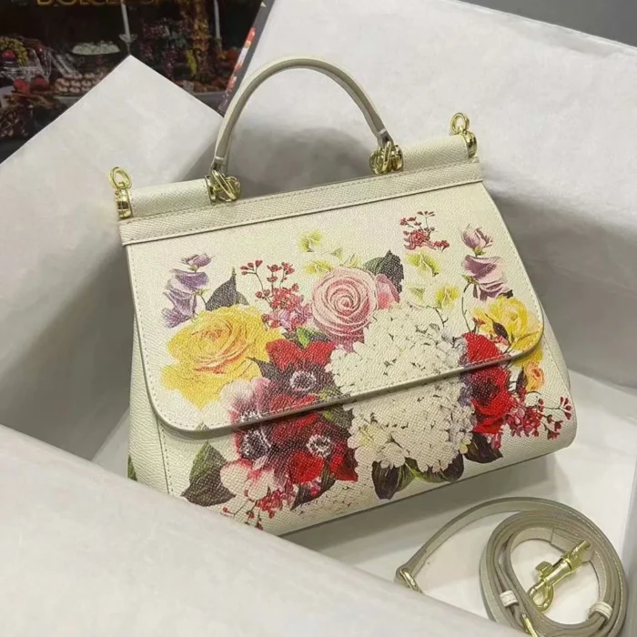 ⁦Dolce & Gabbana Sicily Floral-printed Shoulder Bag⁩ - الصورة ⁦2⁩