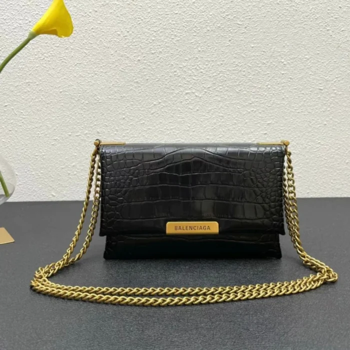 Balenciaga Mini Flap Croc Bag - Image 3