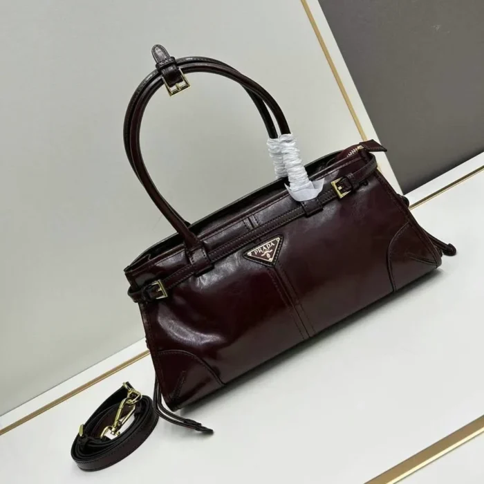 Prada Travertine Medium Leather Bag - Image 2