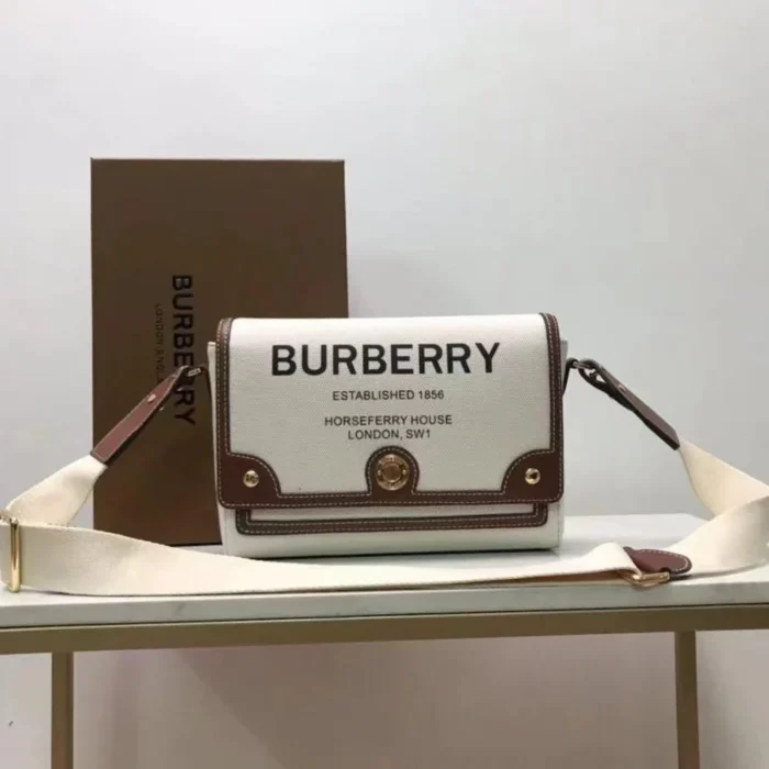 ⁦Burberry note horseferry print canvas crossbody bag⁩ - الصورة ⁦2⁩