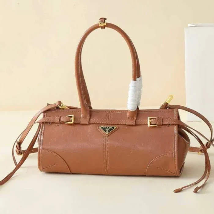 Prada Travertine Medium Leather Bag - Image 5