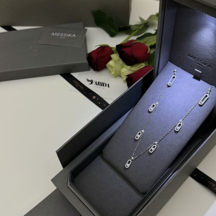 MOVE UNO PAVÉ DROP PENDANT CHOKER