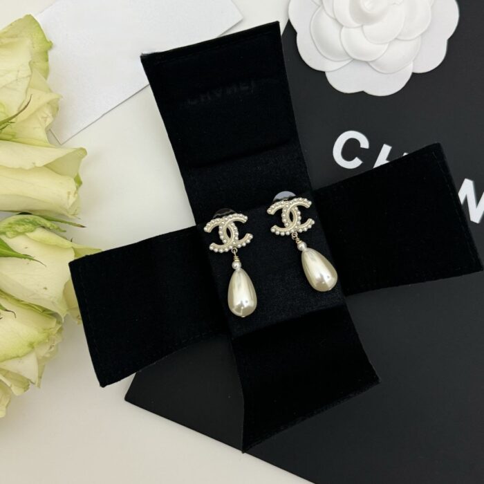 White Chanel earring